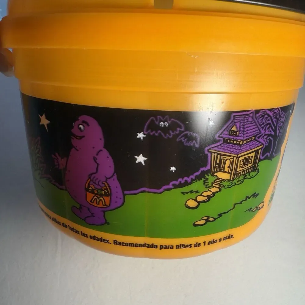 Vintage Lot 1988/1999 McDonalds Halloween Boo Bucket Jack O Lantern Pumpkin Pail